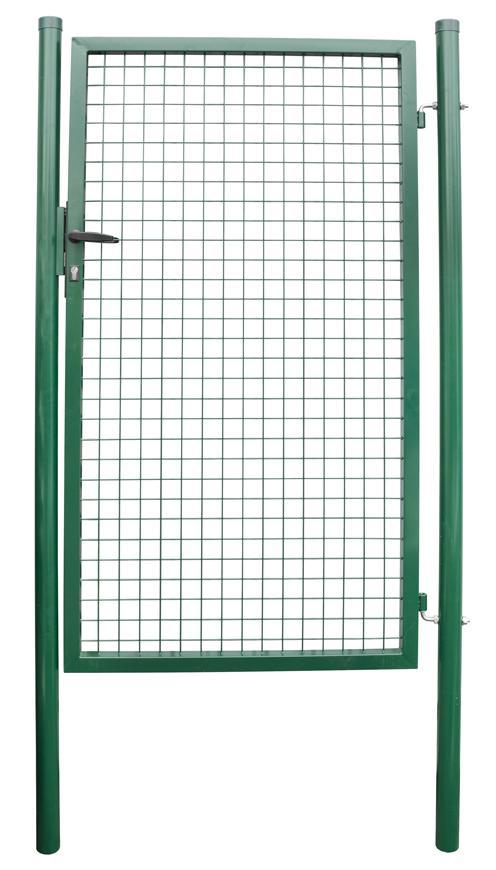 Brána Strend Pro METALTEC ECO, 1000/2000/50x50 mm, zelená, jednokrídlová, záhradná, ZN+PVC, RAL6005