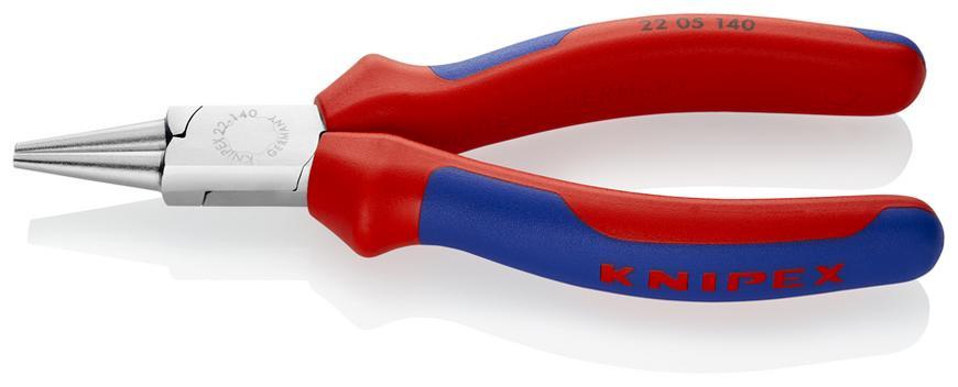 Klieste KNIPEX 22 05 140, 140 mm, okruhle, kratke, pre uchopenie, CrV