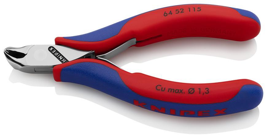 Klieste KNIPEX 64 52 115, 115 mm, stipacie, sikmy brit, 27st, pre elektroniku