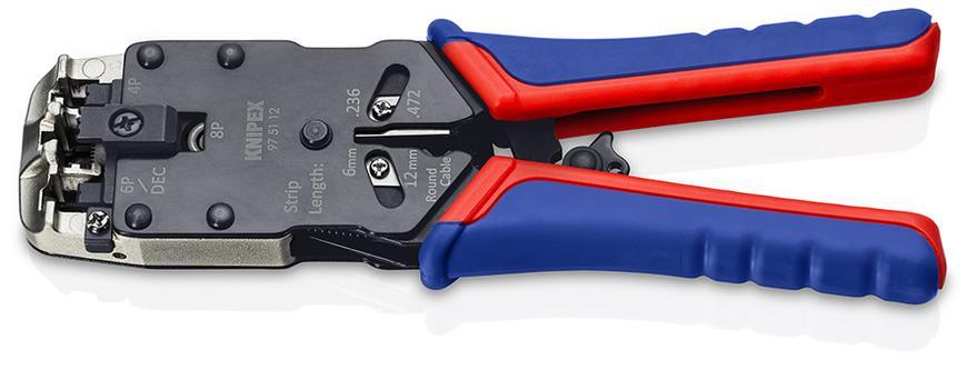 Klieste KNIPEX 97 51 12, 200 mm, lisovacie, RJ 10/11/12/45