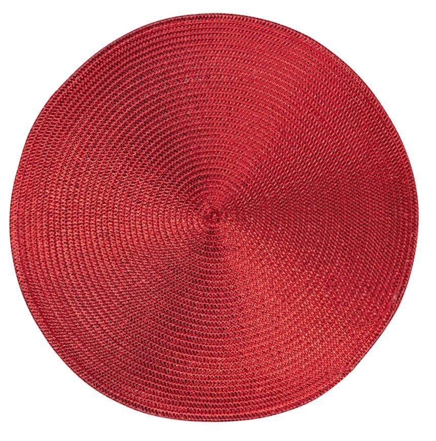 Podložka MagicHome pod tanier, 38 cm, červená, bal. 6ks