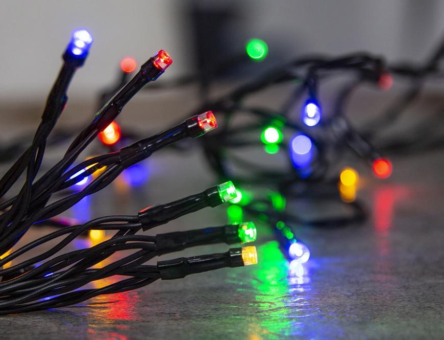 Reťaz MagicHome Vianoce CEIBO, 96 LED multicolor, 8 funkcií, časovač, 3xAA, exte