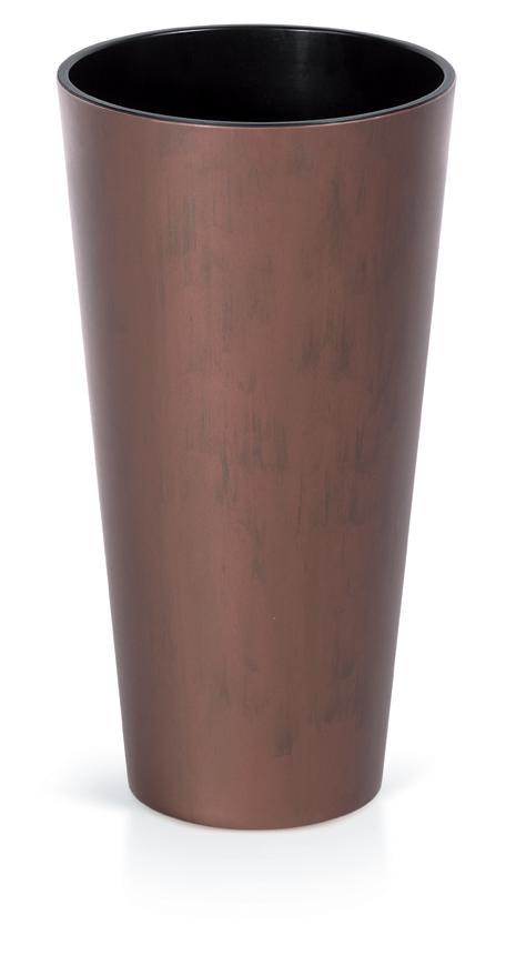 Kvetináč TUBUS Slim Corten 400x762 mm, medený vzhľad, vložka