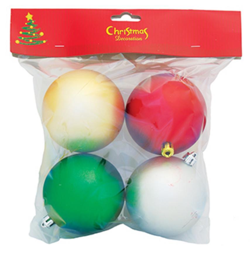 Gule MagicHome Vianoce, 4 ks, zelená, červená, strieborná, zlatá, 8 cm