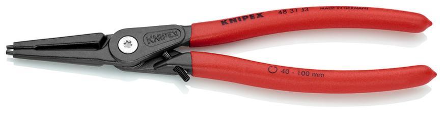 Klieste KNIPEX 48 31 J3, 40-100 mm, rovne, precizne, na vnut. poist. kruzky