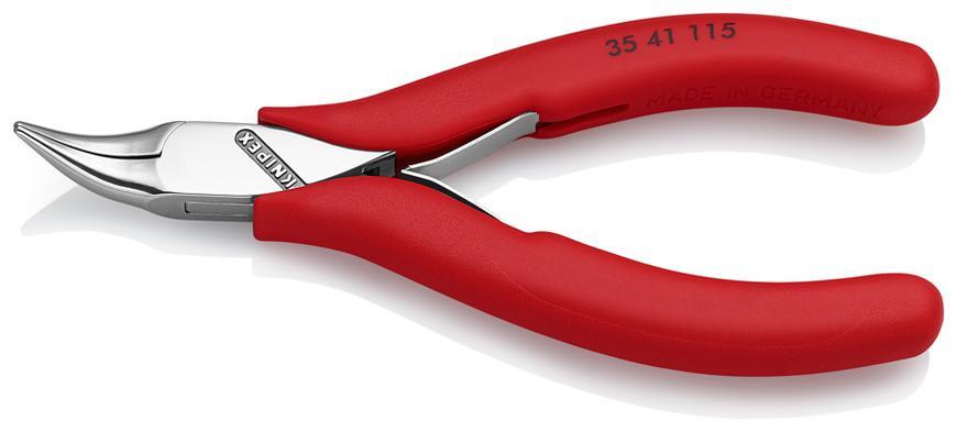 Klieste KNIPEX 35 41 115, 115mm, pogulate, zahnute, pre elektroniku