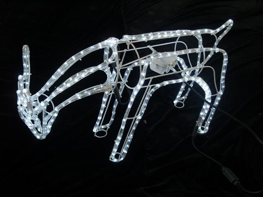 Dekorácia MagicHome Vianoce, Sob, 216 LED studená biela, s otočnou sklonenou hlavou, 230 V, 50 Hz, IP44, exteriér, 68x20x46 cm