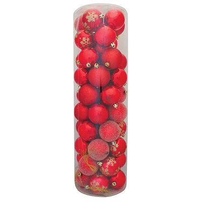 Gule MagicHome Vianoce, 50 ks, červené, mix, 6 cm