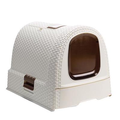 Toaleta Curver® LITTERBOX, Vintage, pre domácu mačku, 51x38x40 cm