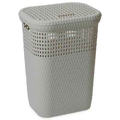 Kôš DEAhome Rattan Linen 60 lit, sivý, na bielizeň, prádlo