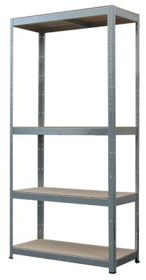 Regál Racks, kovový, MDF, 4 police, 700x300x1500 mm, max. 150 kg/polica