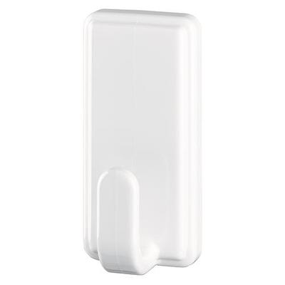 Háčik tesa® Powerstrips®, biely, hranatý, samolepiaci vešiak do kúpelne, max. 2 kg