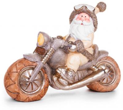 2. TRIEDA Dekorácia MagicHome Vianoce, Santa na motorke, retro, keramika, 47x18,5x34 cm