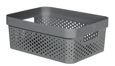 Kôš Curver® INFINITY RECYCLED 11L, antracit, 36x27x14 cm