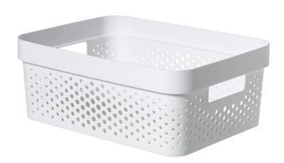 Kôš Curver® INFINITY RECYCLED 11L, biely, 36x27x14 cm