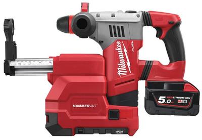 Kladivo + odsavac Milwaukee M28 CHPXDE-502C, 2x5.0 Ah, SDS+, 4.1J