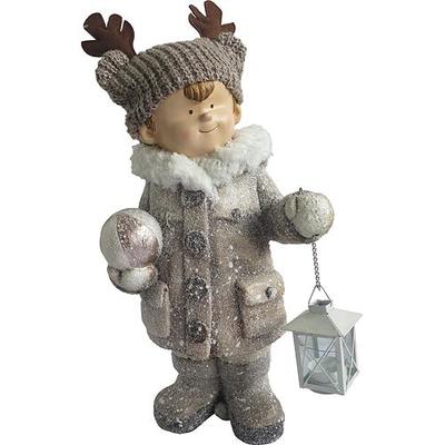 Postavicka Xecco 1786063, Chlapček vysoký s lampášikom, magnesia, 50 cm