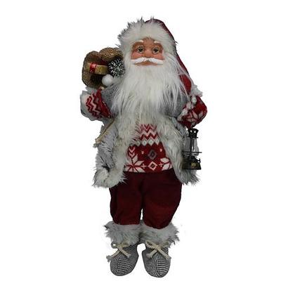 Dekorácia MagicHome Vianoce, Santa s vestou, 60 cm