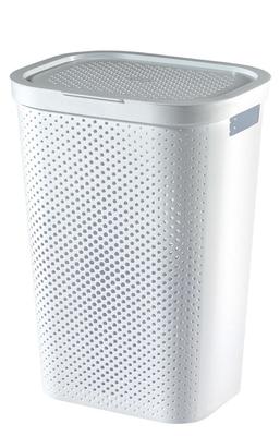 Kôš Curver® INFINITY RECYCLED 60L, biely, 44x60x35 cm, na bielizeň, prádlo