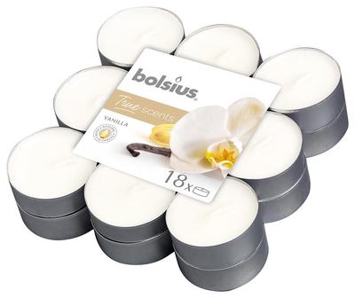 Sviečky Bolsius Tealight True Scents, čajové, vonné, vanilka, bal. 18 ks