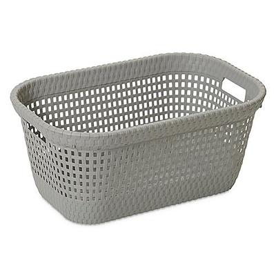 Kôš DEAhome Rattan 45 lit, sivý, na bielizeň, prádlo