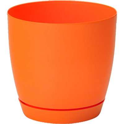 Kvetinac Toscana round, 13x12,5 cm, 1,6 lit, oranžový