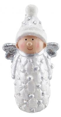 Postavička MagicHome Vianoce, Anjel, terakota, 12,5 cm
