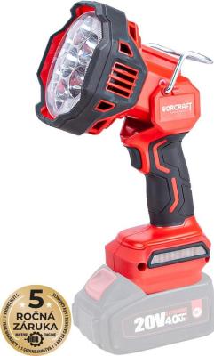 2.TRIEDA Reflektor Worcraft CLED-S20Li-30WB ShareSYS, 20V Li-ion, ručný, 30 W, 800/1500/2500 lm