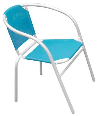 2. TRIEDA Stolička LEQ BRENDA, biela/modrá, 60x70 cm
