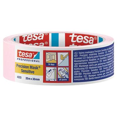 Páska tesa® PRO Precision Mask Sensitive, maliarska, ružová, lepiaca, 30 mm, L-25 m