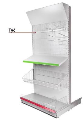 2.TRIEDA Tyč Racks H20 1250x20x40x1.5 mm, na ťažké náradie *L*