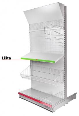 Lišta Racks H12 na cenovky, 950 mm, zelená *M*