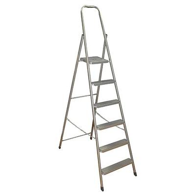 Schodiky eurogold® 6 stupňové, oceľové, 198 cm, nosn. 125 kg