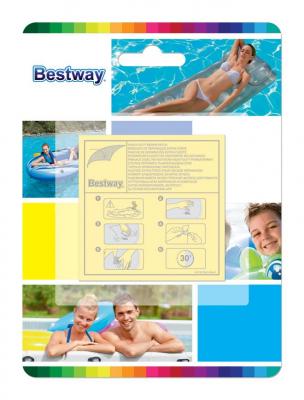 Sada na opravu bazénov Bestway® 62068, na opravu bazénov a nafukovačiek, 10 ks, 65x65 mm