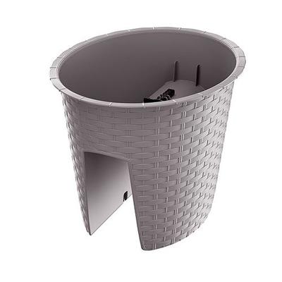 Kvetinac RATOLLA Railing Oval 300, mocca