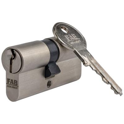 Vložka cylindrická FAB HOME 2.00** /DNs 35+50, 3 kľúče, stavebná, satenový nikel
