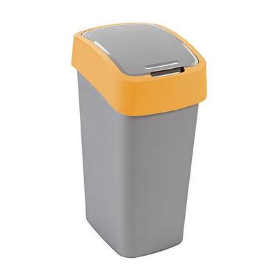 Kôš Curver® FLIP BIN 45 lit., šedostrieborný/žltý, na odpad