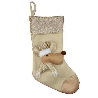 Dekorácia MagicHome Vianoce, Ponožky Sobík, 50 cm