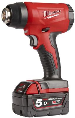 Pistol Milwaukee M18 BHG-502C, 2x5.0Ah, teplovzdušná