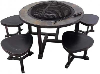 2.TRIEDA Ohnisko Strend Pro Grill, kovové, 4 stoličky, 105x75 cm