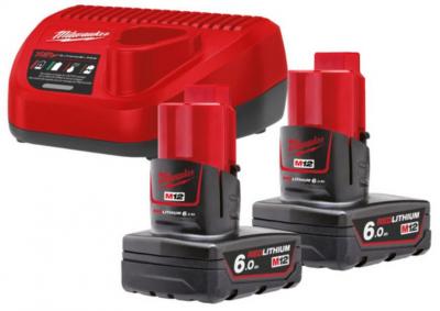 Sada Milwaukee M12 NRG-602, 2xM12 6.0 / C12 C