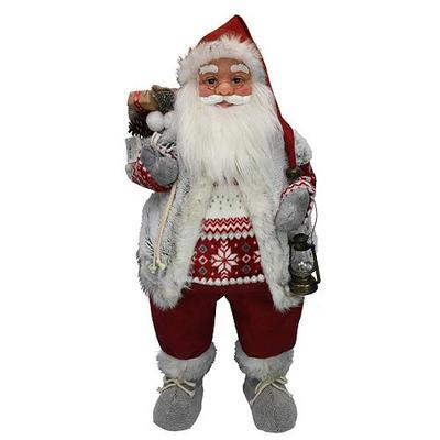 Dekorácia MagicHome Vianoce, Santa s vestou, 80 cm