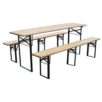 Set pivný DORTMUND Standard3, stôl 175x46x77 cm, 2x lavica 175x23x47 cm, drevo 25 mm