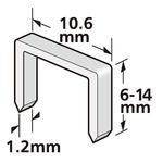 Spony Strend Pro Premium J910, 10 mm, sponky do sponkovačky, 1.2x10.6 mm, bal. 1000 ks