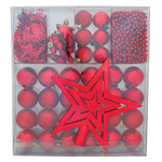 Ozdoba Xmas N23 5024, 41 dielna, M03 červená