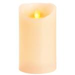Sviečka MagicHome Vianoce, LED, 2xAA, jednoduché svietenie, časovač, pohyblivý plameň, vosk, 7,5x12 cm