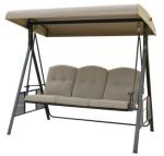 2. TRIEDA Hojdačka DUBAI, 201x125x180 cm, béžová/hnedá, záhradná