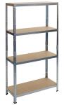 2.TRIEDA Regál Racks RAT20 HD, kovový, MDF, 4 police, 1800x900x450 mm, max. 265 kg/polica