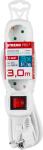 Cable GERMAN socket Strend Pro DG-803BK 3,00 m, 3 sockets, HU, RO, SRB, CRO + switch