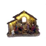 Dekorácia MagicHome Vianoce, Betlehem, 16 LED teplá biela, 3xAAA, interiér, 30x15x23 cm